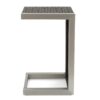 Cape - Coral Wicker C Shaped Table Modern DesignRattan And Aluminum Frame - Brown - Image 11