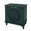 Hollow Carved 2 Door Accent Cabinet With Adjustable Shelf, Sideboard Buffet For Entryway, Living Room Or Bedroom - Blackish Green - Image 7