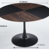 Tulip Round Dining Table, Office Table, Coffee Table - Brown - Image 9
