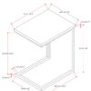 Skyler - Wide C Side Table - Dark Cognac Brown - Image 6