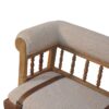 Strapped Hallway Boucle Bench - Beige / Brown - Image 6