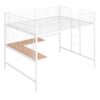 Full Loft Bed With Desk And Grid - White - Image 3