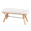 Folia - Mid-Century Modern Bench - Natural / Cream - Image 3