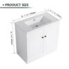 Modern Bathroom Vanity With Resin Sink & Soft Close Cabinet Doors, Durable - White - Image 5