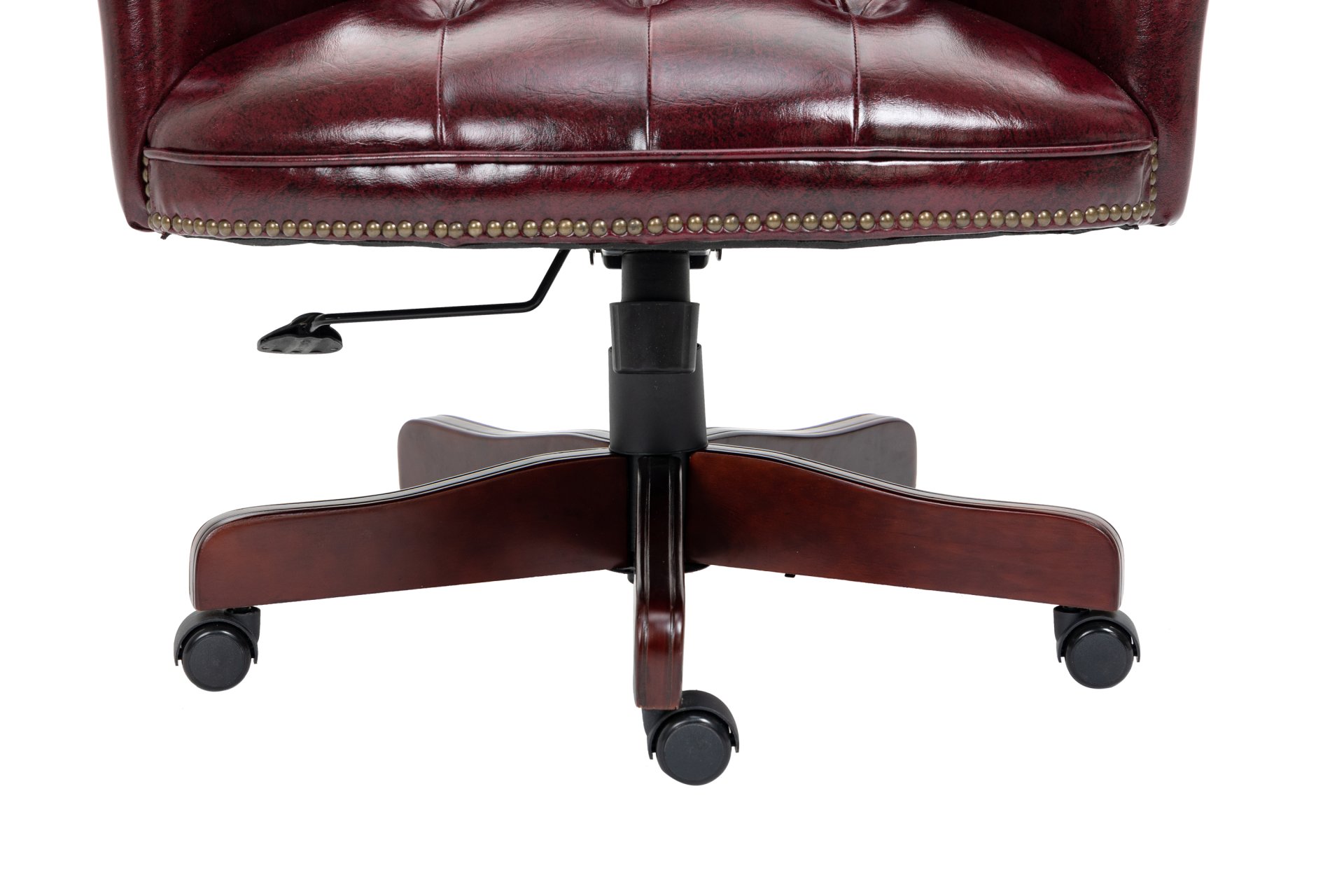 Executive Office Chair, High Back Reclining Comfortable Desk Chair With Smooth Glide Caster Wheels - Burgundy - Image 11