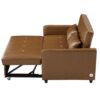 Convertible Sleeper Bed, Adjustable Oversized Armchair With 3 USB Ports For Small Space - Brown - Image 22
