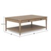 Cocktail Table With Two Storage Drawers And Casters - Sand - Image 4