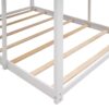 Full Over Full Bunk Bed With Roof, Window, Guardrail, Ladder - White - Image 8