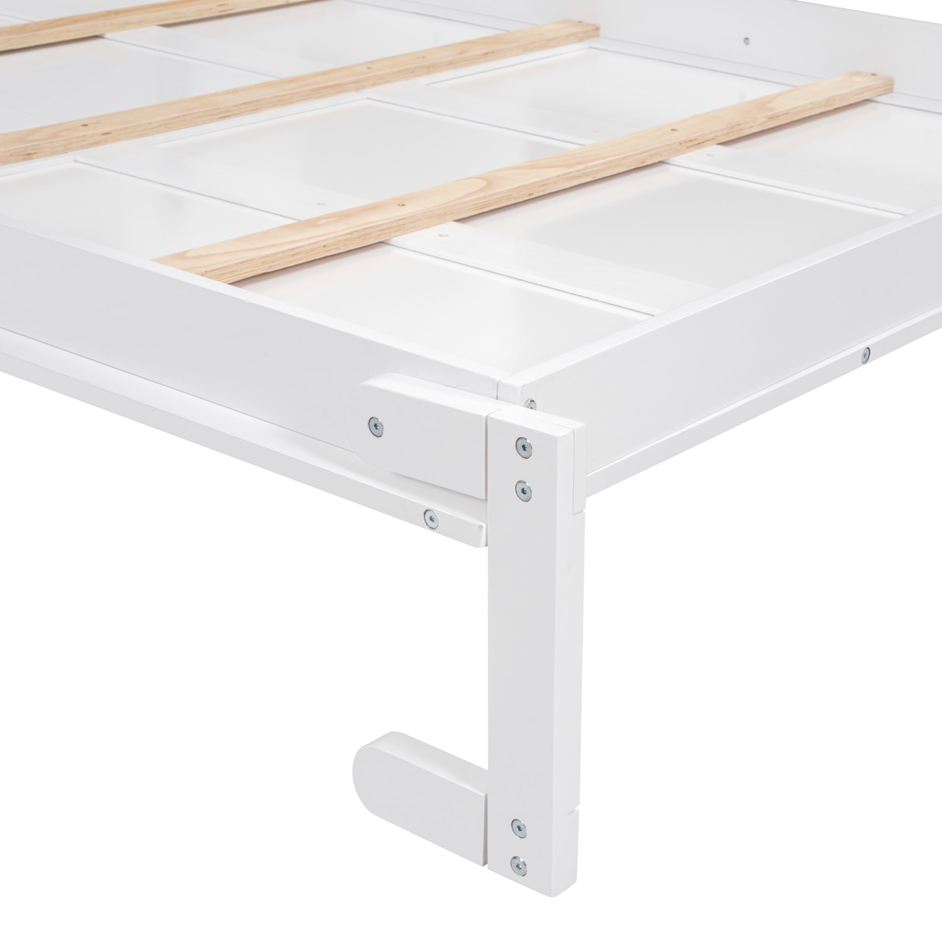 Full Size Murphy Wall Bed With Shelves - White - Image 12