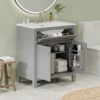 30" Bathroom Vanity With Sink And Soft Close Doors - Gray - Image 2
