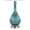 Jenny - Contemporary Table Lamp (Set of 2) - Clear Sapphire Blue Crackle / Nickel / White - Image 4