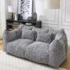 Comfortable Dual Beanbag Chair With High Resilience Foam Core For 2 People - Gray - Image 5