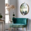 Round Mirror, Circle Mirror With Iron Frame For Living Room Bedroom Vanity Entryway, Hallway - Gold - Image 3