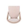 Outdoor Rattan And Aluminum French Bistro Chairs (Set of 2) Bamboo Print - Rust Red / White - Image 10