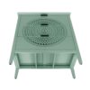 3 Drawer Storage Cabinet With Hollow Carved Design And Metal Handles, Chest For Entryway, Living Room Or Bedroom - Light Green - Image 11