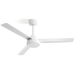 Ceiling Fan Without Light, 3 Abs Blades Farmhouse Ceiling Fan With Remote Control 6-Speed Reversible Dc Motor For Living Room, Bedroom, Kitchen - White