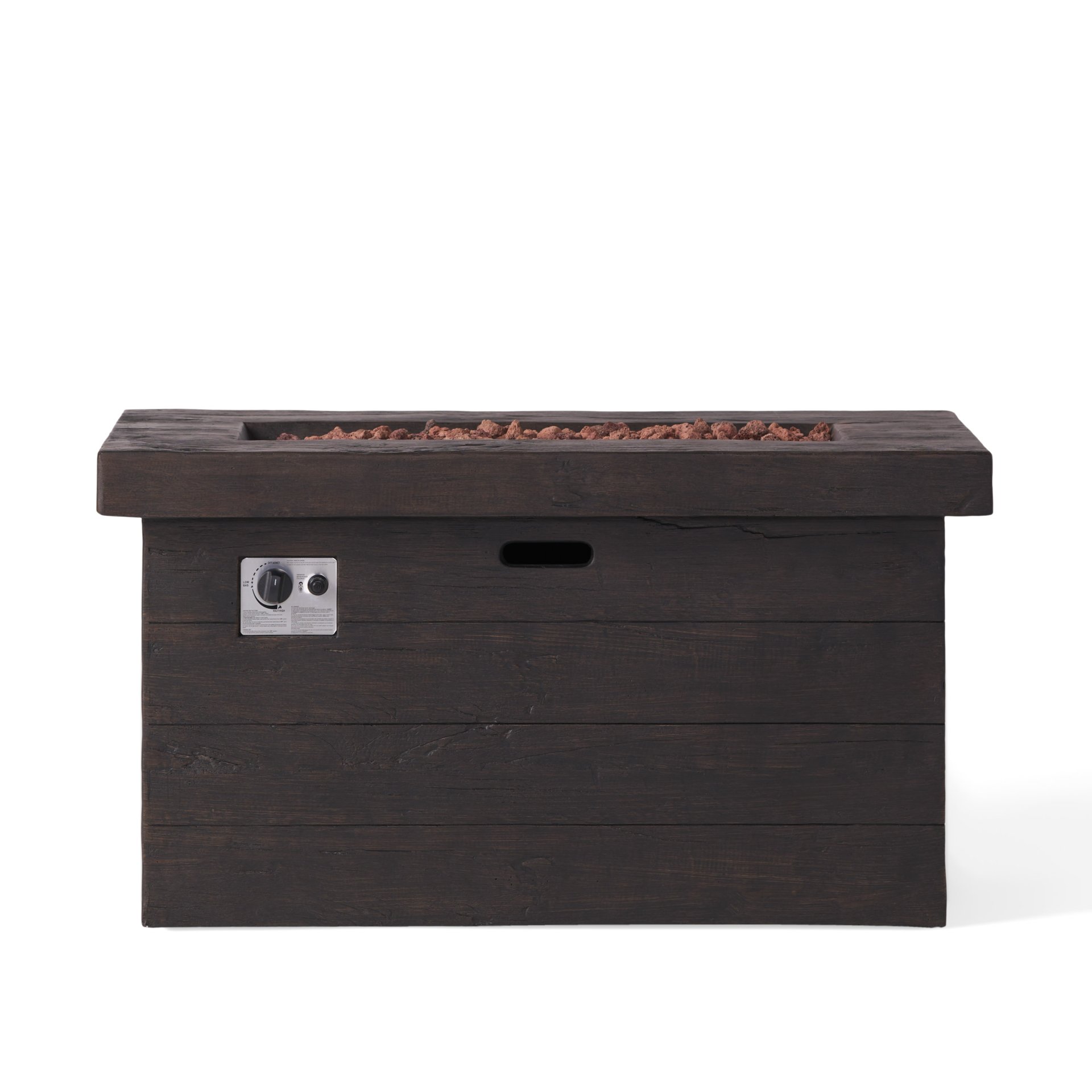 Custer - Rectangular Fire Pit 50, 000 Btu Magnesium Oxide - Brown - Image 14