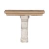 Distressed And Wooden Wall Shelf With Corbel Design - Brown / Antique White - Image 5