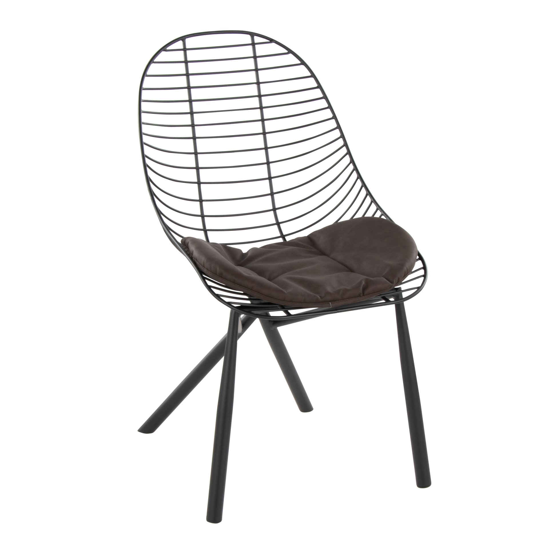 Wired - Contemporary Chair (Set of 2) - Black / Espresso - Image 2