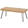 Modern Coffee Table Tea Table, Thicken Cocktail Table With With Chevron Pattern & Metal Hairpin Legs For Living Room - Natural - Image 9