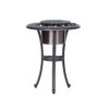 Outdoor Patio Aluminum Round Bistro Table/Side Table With Ice Bucket - Gunmetal - Image 4