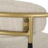 Counter Height Upholstered Bar Stools With Backs And Iron Legs For Kitchen Island (Set of 2) - Beige - Image 12