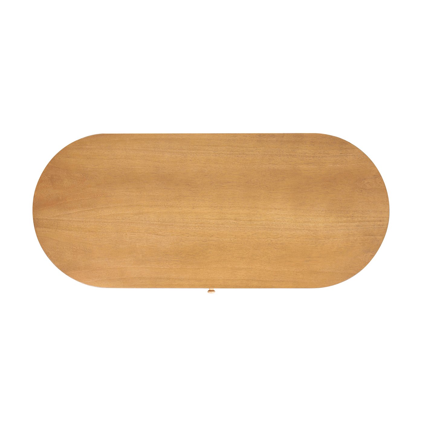 Jesse - Single Drawer Fluted Oval Console Desk - Honey Brown - Image 8