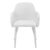 Dining Chair, Side, Upholstered For Dining Room, Contemporary & Modern (Set of 2) - White - Image 2