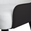 Modern Sponge-Filled Dining Chair, Solid Wood Metal Legs, Suitable For Restaurants, Living Rooms And Rooms- (Set of 2) - Dark Brown / White - Image 11
