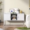 Modern Sideboard Buffet With Plenty Of Storage Space, Anti-Tilt Mechanism, Elegant Handles, Silent Magnetic Closures And Eco-Friendly Finishes For Kitchen, Dining Room, Bed Room And Living Room - White - Image 2