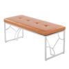 Constellation - Contemporary Bench - Silver / Camel - Image 3