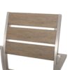 Dreamlan - Outdoor Aluminum Dining Chair With Faux Wood Seat (Set of 2) - Natural / Silver - Image 15