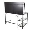 Geo - Tier Contemporary Desk - Black / Clear - Image 4