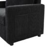 Twin Size Sofa Bed Sleeper Sofa Loveseat With Foldable Mattress, Side Table, Storage Pocket, USB Ports - Black - Image 20