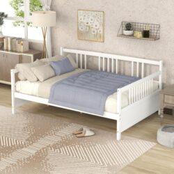 Full Size Daybed With Support Legs - White