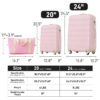 Hardshell Luggage Sets 2 Pieces + Bag Spinner Suitcase With Tsa Lock Lightweight 20" / 24" - Light Pink - Image 8