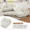 Oversized Sectional Sofa U - Shaped Sofa Couch Modern Sofa Upholstered In Soft Corduroy With A Chaise Lounge For Living Room - Beige - Image 5