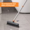Adjustable Floor Brush With Squeegee Powerful Cleaner For Concrete, Tile, Bathrooms, Kitchens, Garages, And Pools - Black - Image 5