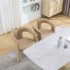 Contemporary Velvet Upholstered Accent Dining Chair - Camel Teddy - Image 10