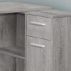 Computer Desk, Home Office, Corner, Storage Drawers, L Shape, Contemporary & Modern - Gray - Image 2