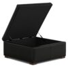 Gabbie - Square Coffee Table Storage Ottoman - Black - Image 6