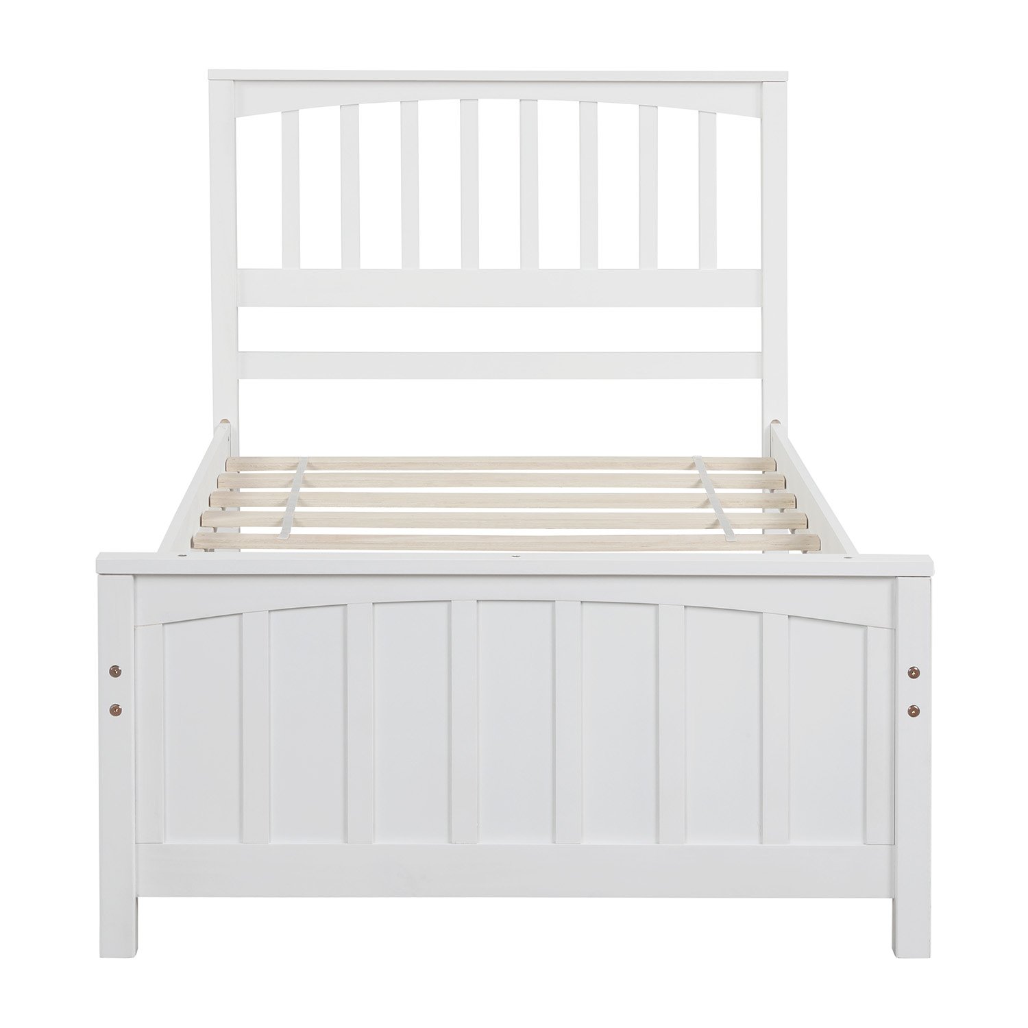 Twin Size Platform Bed - White - Image 4