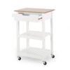 Tattnall - Kitchen Cart With Wheels - White - Image 6