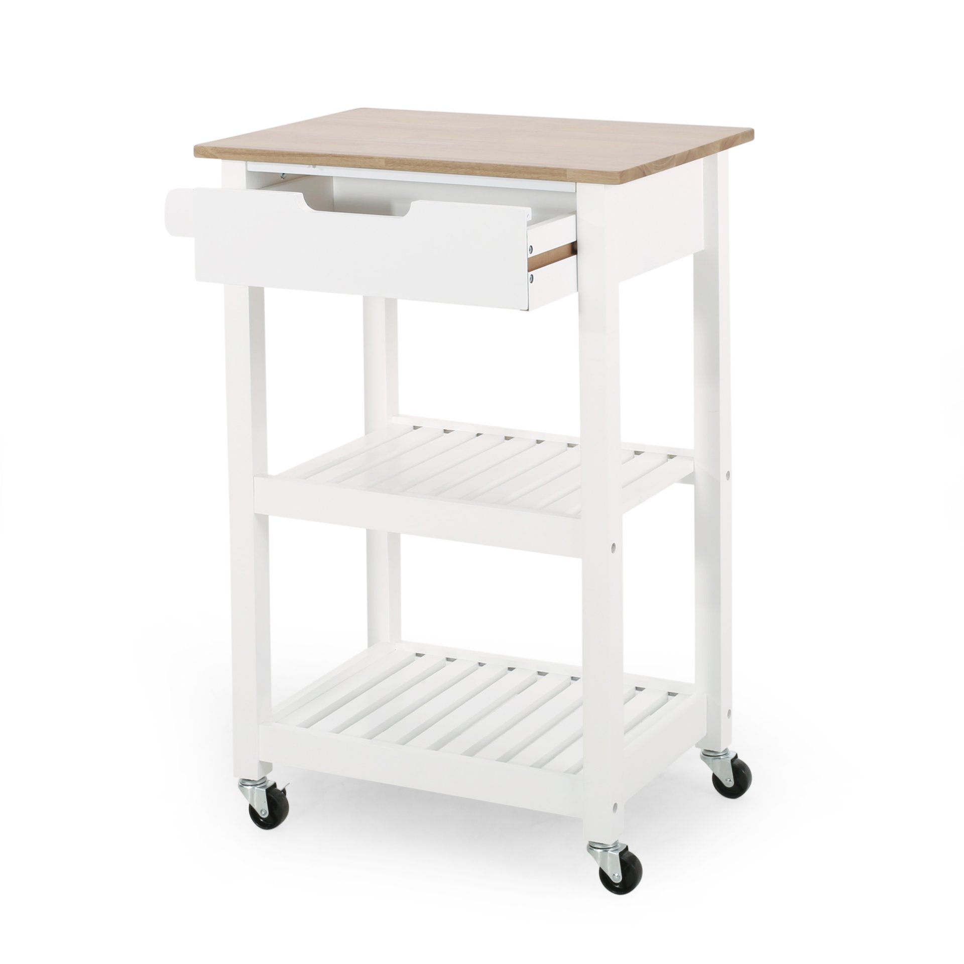 Tattnall - Kitchen Cart With Wheels - White - Image 6