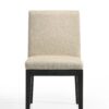 Jasper - 3 Piece Wide Contemporary Round Dining Table With Beige Fabric Chairs (Set of 3) - Ebony Black - Image 7