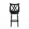 Elegant Leather Swivel Bar Stool With Arms - Espresso - Image 10