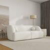 Anna - French Boucle Sofa - White - Image 11