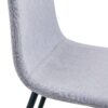 (Set of 4) Fabric Back And Metal Combined Spoon Chairs Perfectly Matching Minimalist And Scandinavian Style Homes - Gray / Black - Image 14