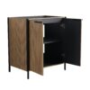 Contemporary Freestanding Bathroom Vanity & Adjustable Shelves - Light Coffee - Image 10