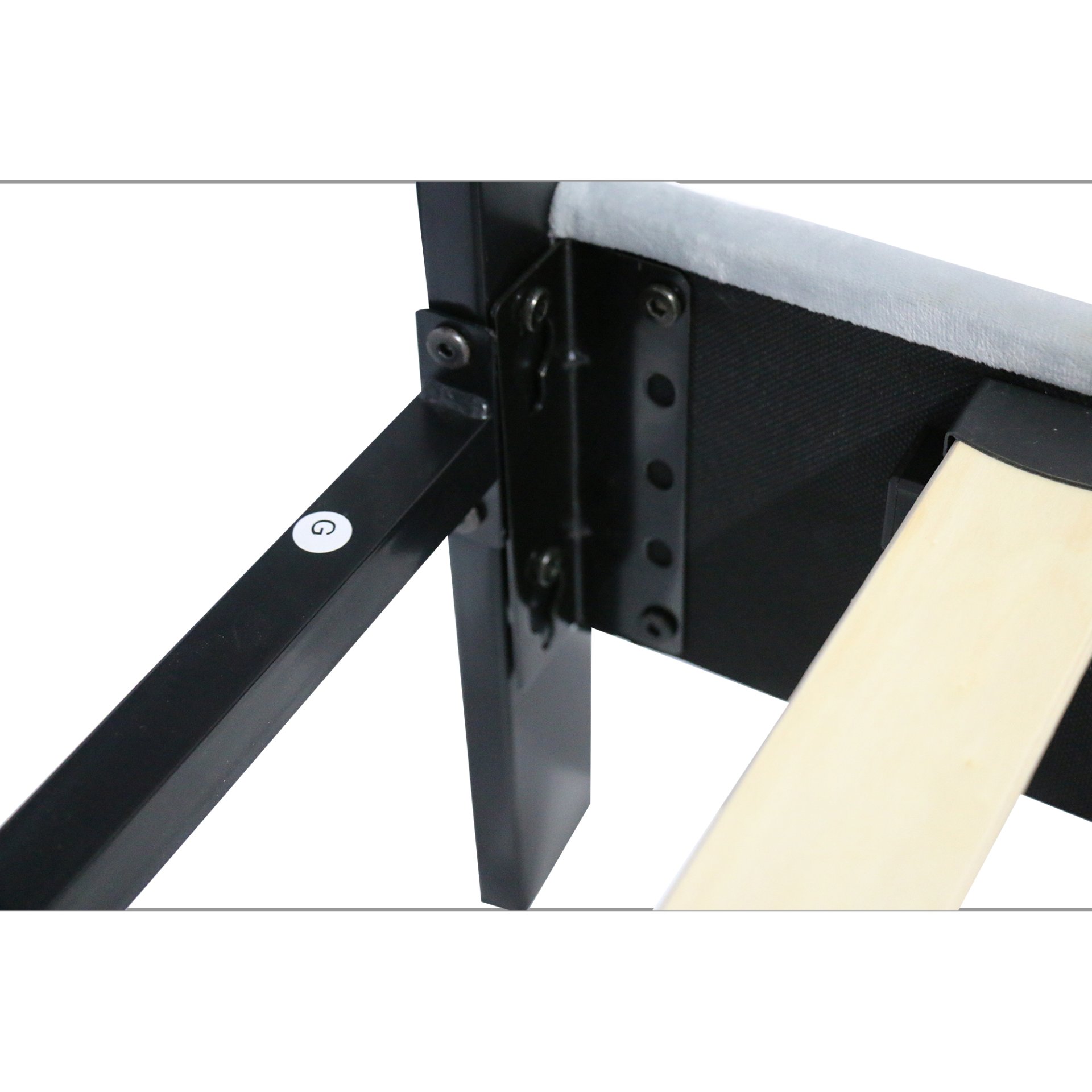 Queen Size Upholstered Platform Bed Frame With Pull Point Tufted Headboard, Strong Slat Support, Mattress Foundation, No Box Spring Needed - Gray - Image 8